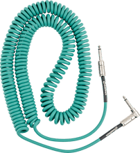 Cargar imagen en el visor de la galería, Cable para Instrumentos de 30ft con Punta en Ángulo Fender Contour Series Coiled