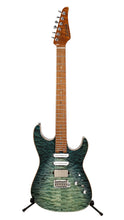 Load image into Gallery viewer, Guitarra Eléctrica Soloking MS-1 Custom 24 HSS Quilt FMN Turquoise Wakesurf