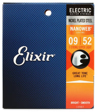 Load image into Gallery viewer, Cuerdas de Guitarra Eléctrica 7 Cuerdas Elixir Nanoweb Nickel Plated Steel 9-52