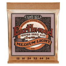 Cargar imagen en el visor de la galería, Cuerdas de Guitarra Acústica Ernie Ball Earthwood Phosphor Bronze Medium Light 12-54