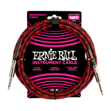 Cargar imagen en el visor de la galería, Cables para Instrumento de 10ft con Punta en Ángulo Ernie Ball Braided - Disponible en Varios Colores
