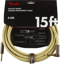 Cargar imagen en el visor de la galería, Cable para Instrumentos de 15ft con Punta en Ángulo Fender Deluxe Series