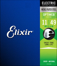 Load image into Gallery viewer, Elixir Optiweb Nickel Plated Steel 11-49 Electric Guitar Strings