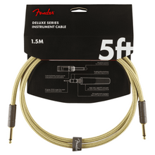 Cargar imagen en el visor de la galería, Cable para Instrumentos de 5ft con Punta Recta Fender Deluxe Series