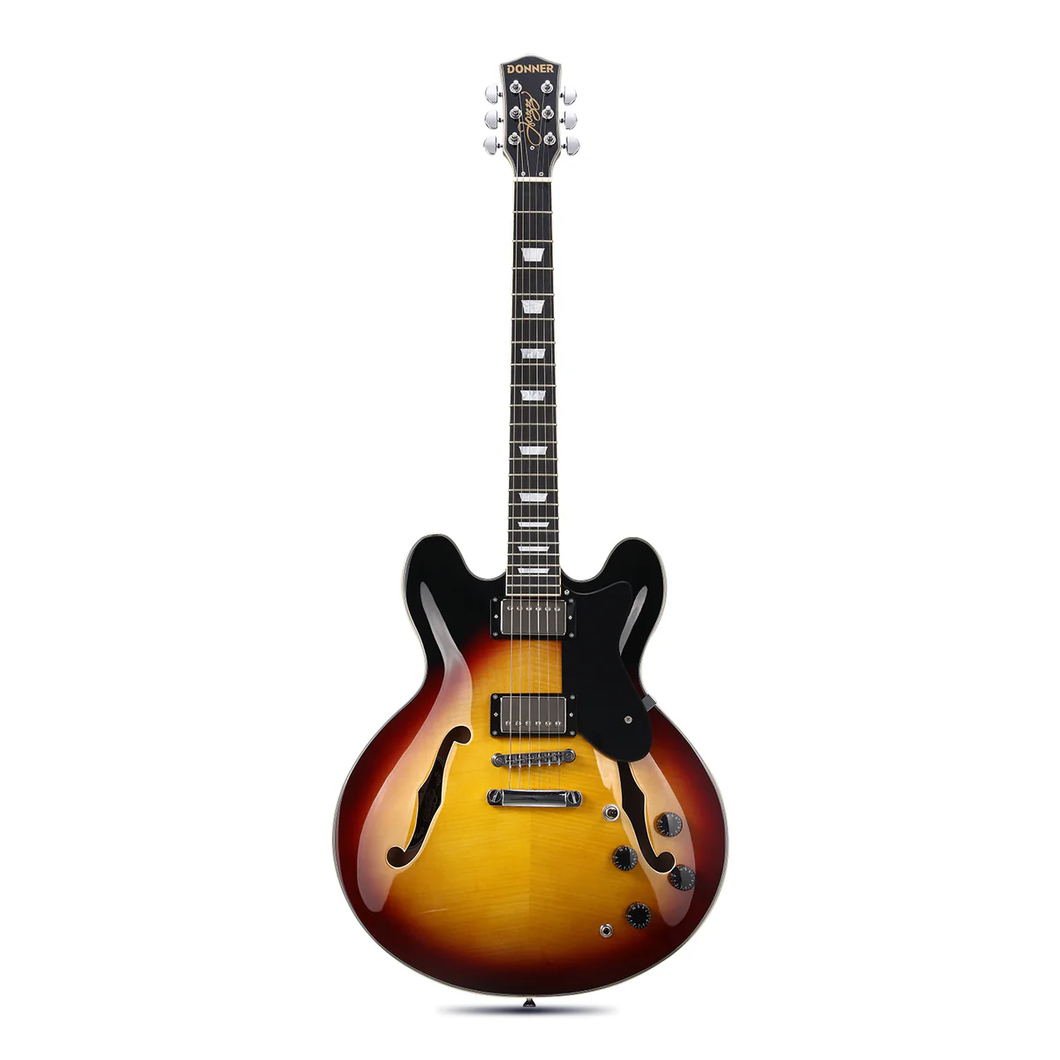 Guitarra Eléctrica Semihollow Donner DJP-1000 Sunburst