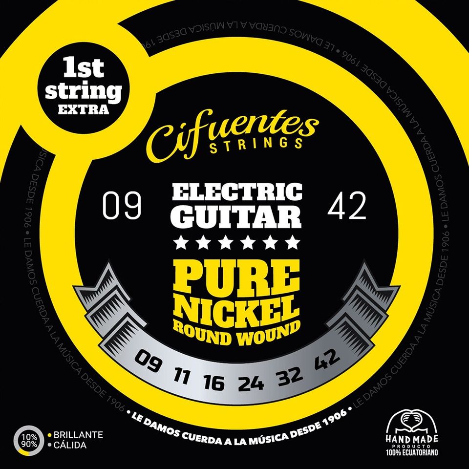 Cuerdas de Guitarra Eléctrica Cifuentes Strings Pure Nickel 9-42