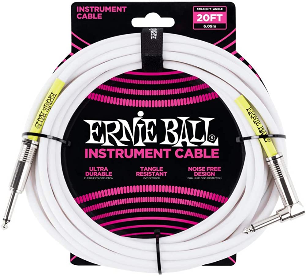 Cable para Instrumento de 20ft con Punta en Ángulo Ernie Ball Classic