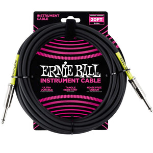 Ernie Ball Classic 20ft Instrument Cable with Straight Tip