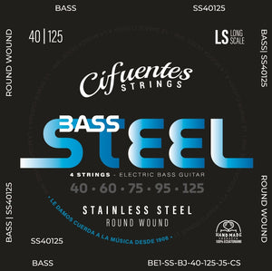 Cuerdas de Bajo 5 Cuerdas Cifuentes Strings Bass Stainless Steel 40-125 Escala Larga