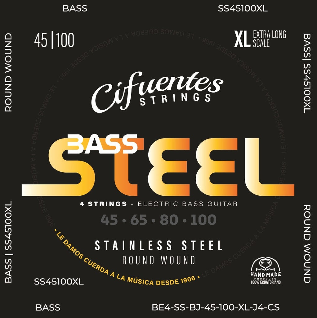 Cuerdas de Bajo Cifuentes Strings Bass Stainless Steel 45-100 Escala XL