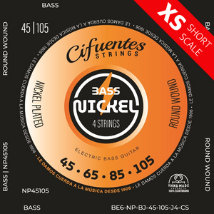 Cuerdas de Bajo Cifuentes Strings Bass Nickel Plated 45-105 Escala Corta