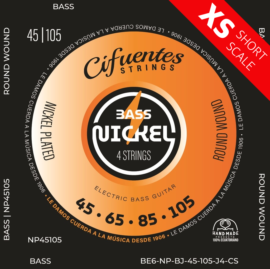 Cuerdas de Bajo Cifuentes Strings Bass Nickel Plated 45-105 Escala Corta