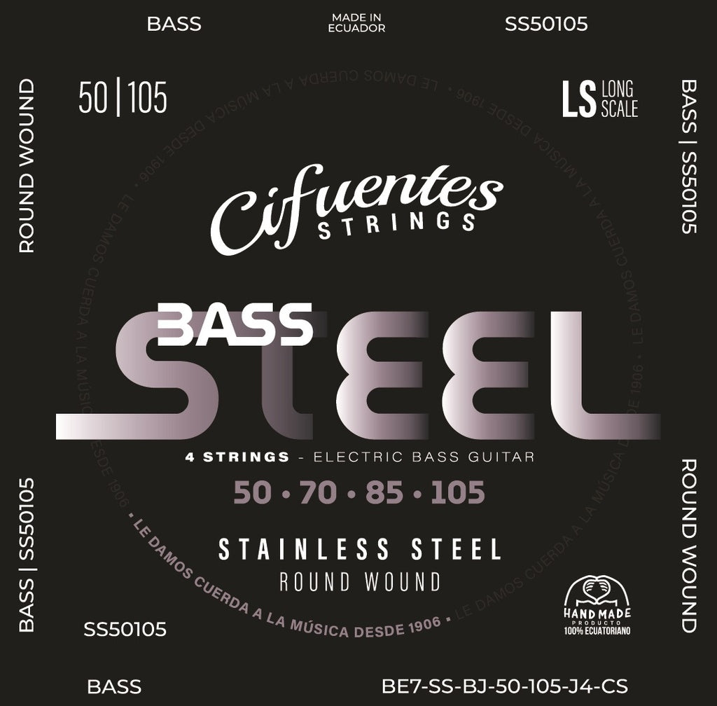 Cuerdas de Bajo Cifuentes Strings Bass Stainless Steel 50-105 Escala Larga