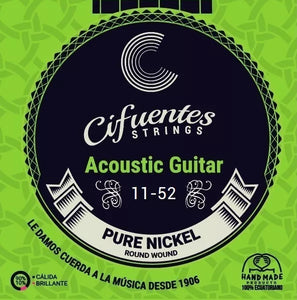 Cuerdas de Guitarra Acústica Cifuentes Strings JD Pure Nickel 11-52