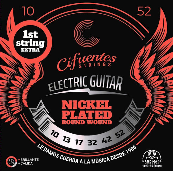 Electric Guitar Strings Cifuentes Strings Nickel Plated 10-52