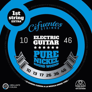 Electric Guitar Strings Cifuentes Strings Pure Nickel 10-46