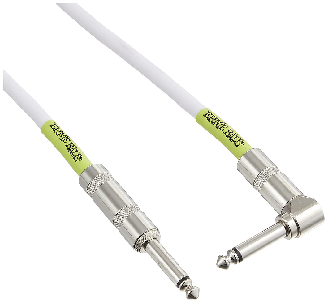 Cable Patch Individual 1.5ft Ernie Ball Angle to Straight Blanco