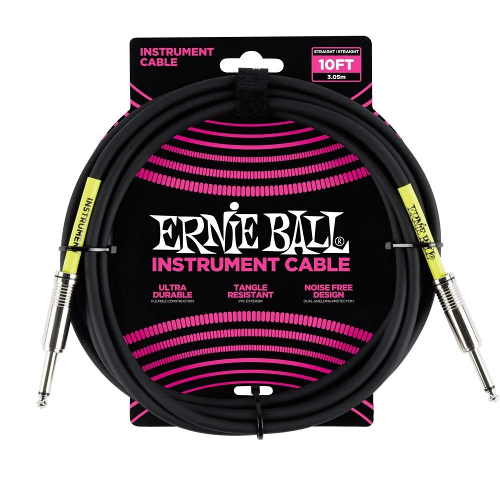 Ernie Ball Classic 10ft Instrument Cable with Straight Tip