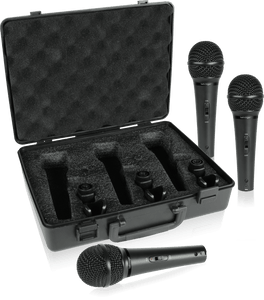 Paquete de 3 Micrófonos Behringer Dinámicos Supercardioides para Voz e Instrumentos XM1800S