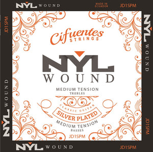 Cuerdas de Guitarra Clásica de Concierto Cifuentes Strings JD 01 Nylon Wound Silver Plated Tensión Normal