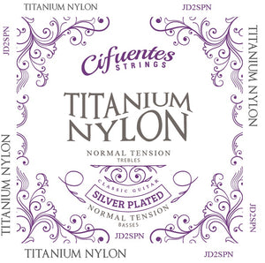 Cuerdas de Guitarra Clásica de Concierto Cifuentes Strings JD 02 Titanium Nylon Pure Nickel Tensión Media