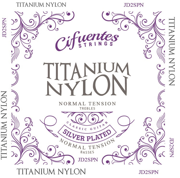 Cuerdas de Guitarra Clásica de Concierto Cifuentes Strings JD 02 Titanium Nylon Pure Nickel Tensión Media