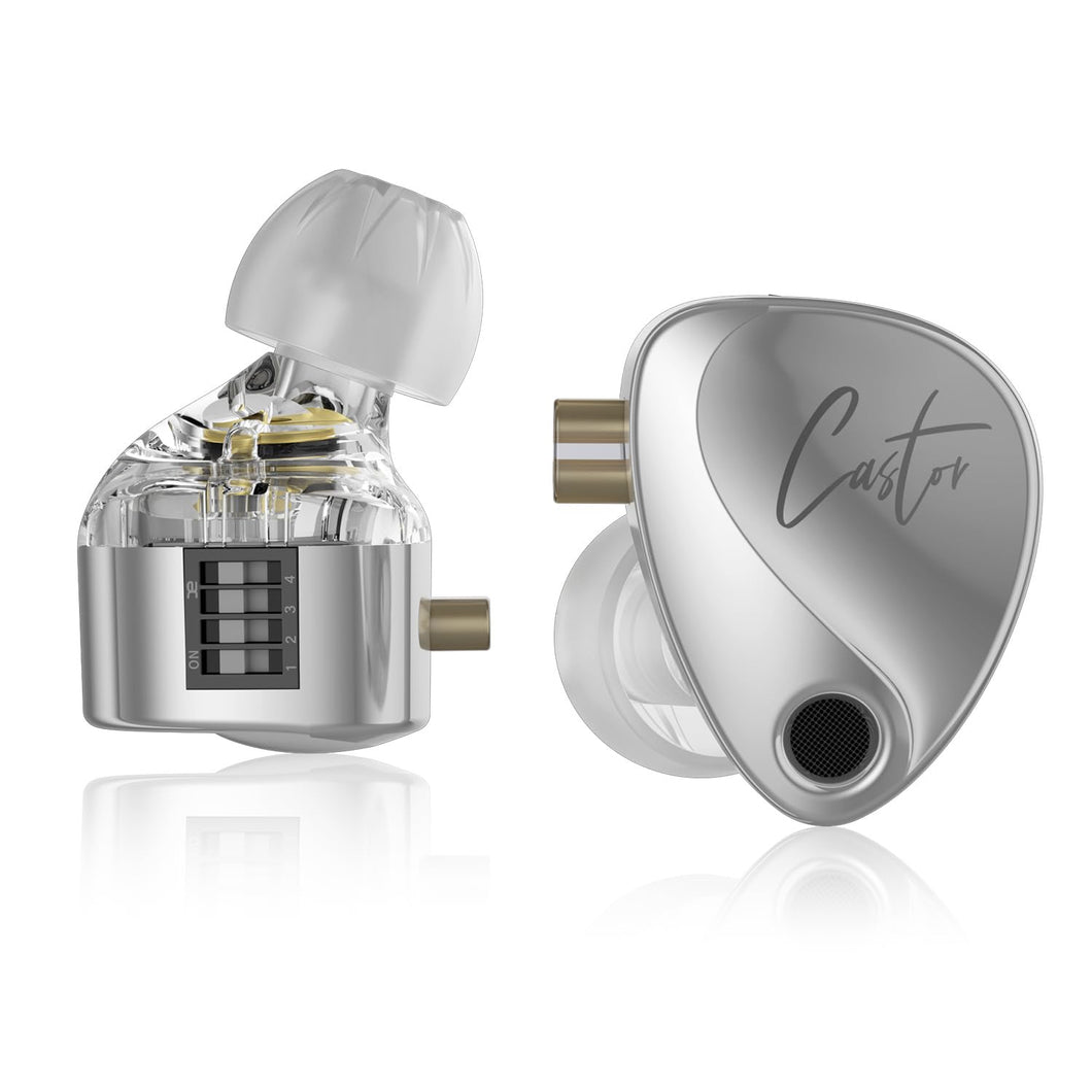 Audífonos Monitor In Ear KZ Castor Silver Harman Target