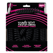 Cargar imagen en el visor de la galería, Cable de instrumento Ernie Ball Coiled 30ft straight/straight
