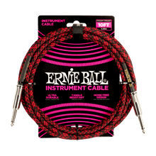 Cargar imagen en el visor de la galería, Cables para Instrumento de 10ft con Punta en Ángulo Ernie Ball Braided - Disponible en Varios Colores
