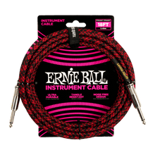 Cargar imagen en el visor de la galería, Cables para Instrumento de 18ft con Punta Recta Ernie Ball Braided

