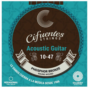 Acoustic Guitar Strings Cifuentes Strings JD Phosphor Bronze 10-47