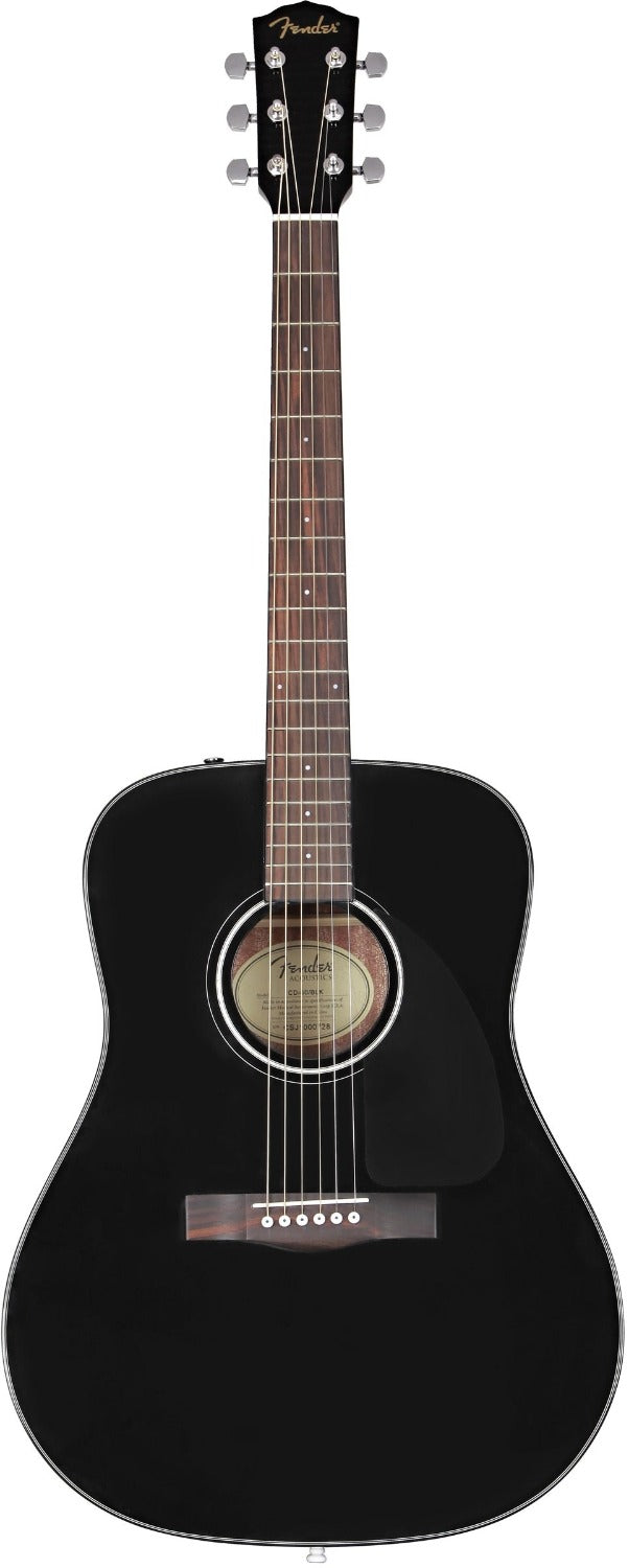 Fender CD-60S Dreadnought V3 Black Acoustic Guitar