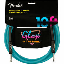 Cargar imagen en el visor de la galería, Cable para Instrumentos de 10ft con Punta Recta Fender Professional Series Glow in the Dark

