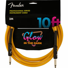 Load image into Gallery viewer, Fender Professional Series Glow in the Dark 10ft Instrument Cable with Straight Tip 
