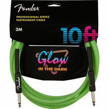 Load image into Gallery viewer, Fender Professional Series Glow in the Dark 10ft Instrument Cable with Straight Tip 
