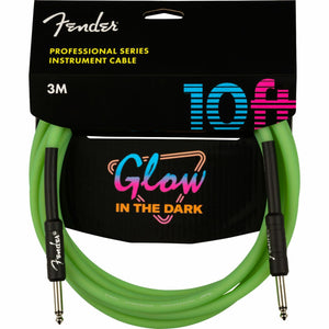 Fender Professional Series Glow in the Dark 10ft Instrument Cable with Straight Tip 