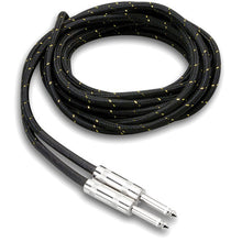 Load image into Gallery viewer, 18ft Instrument Cable with Straight Tip Hosa Cloth Cable
