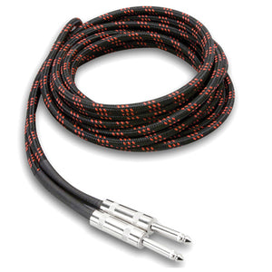 18ft Instrument Cable with Straight Tip Hosa Cloth Cable