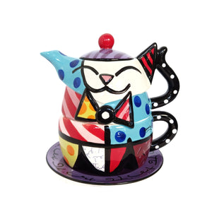Britto Giftcraft Collection 2008 Tea for One Teapot - Cat
