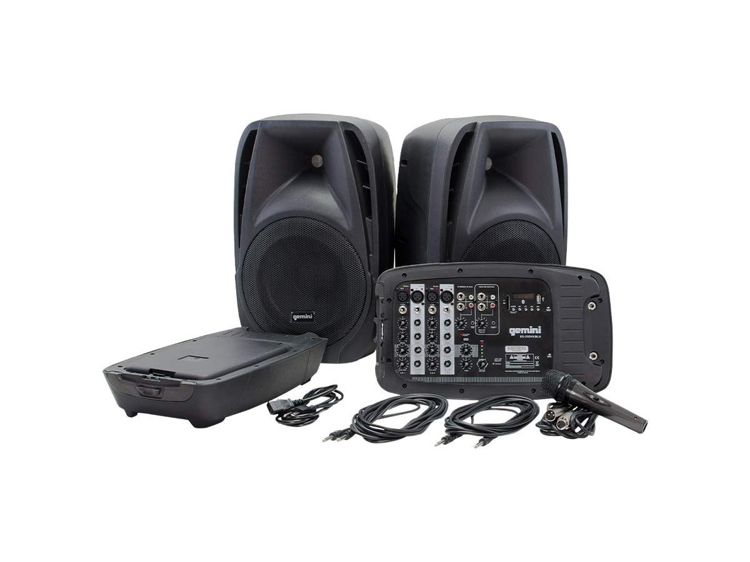 Gemini ES-210MXBLU-ST Portable PA System Package