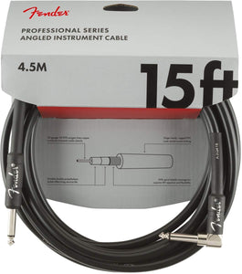 15ft Instrument Cable with Angled Tip Fender professional Series