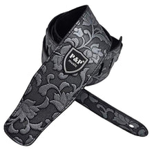 Load image into Gallery viewer, Wide Leather Guitar Strap with Nail Holder P&amp;P Music - Various Designs 
