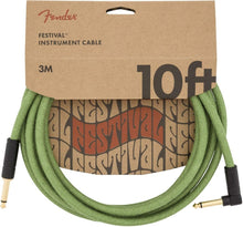 Load image into Gallery viewer, Fender Festival Series Angled Tip 10ft Instrument Cable - Assorted Colors
