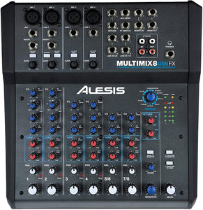 Alesis Multimix 8 USB FX Analog Console with 8 Channel USB Interface