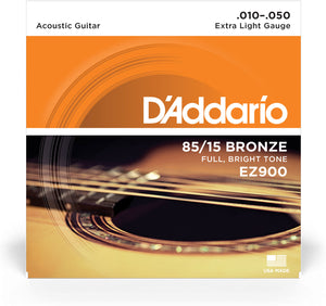 Cuerdas de Guitarra Acústica D'Addario EZ900 85/15 Bronze 10-50