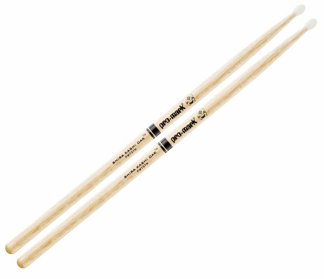 D'Addario Promark Shira Kashi Oak 727 Narrow Body Nylon Tip Wooden Drumsticks