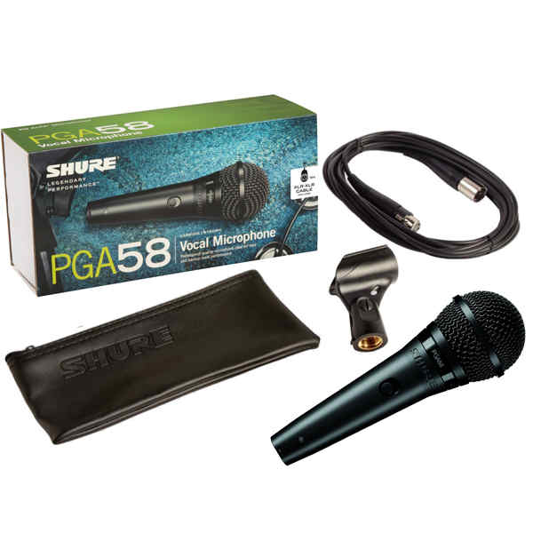 Micrófono De Mano Dinámico Cardioide Shure PGA58-XLR