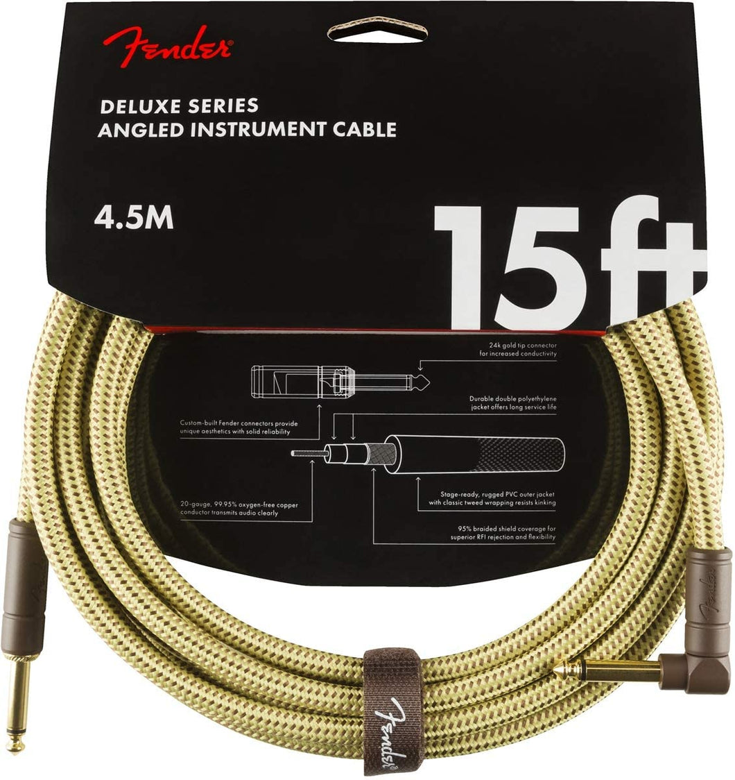 Fender Deluxe Series Angled Tip 15ft Instrument Cable