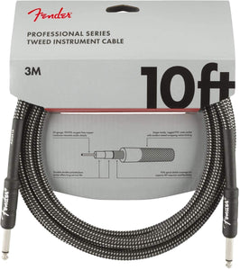 Fender Professional Series 10ft Instrument Cable with Straight Tip