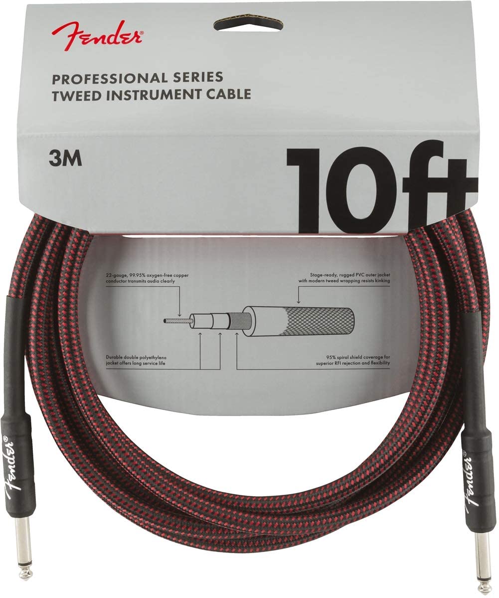 Cable para Instrumentos de 10ft con Punta Recta Fender Professional Series